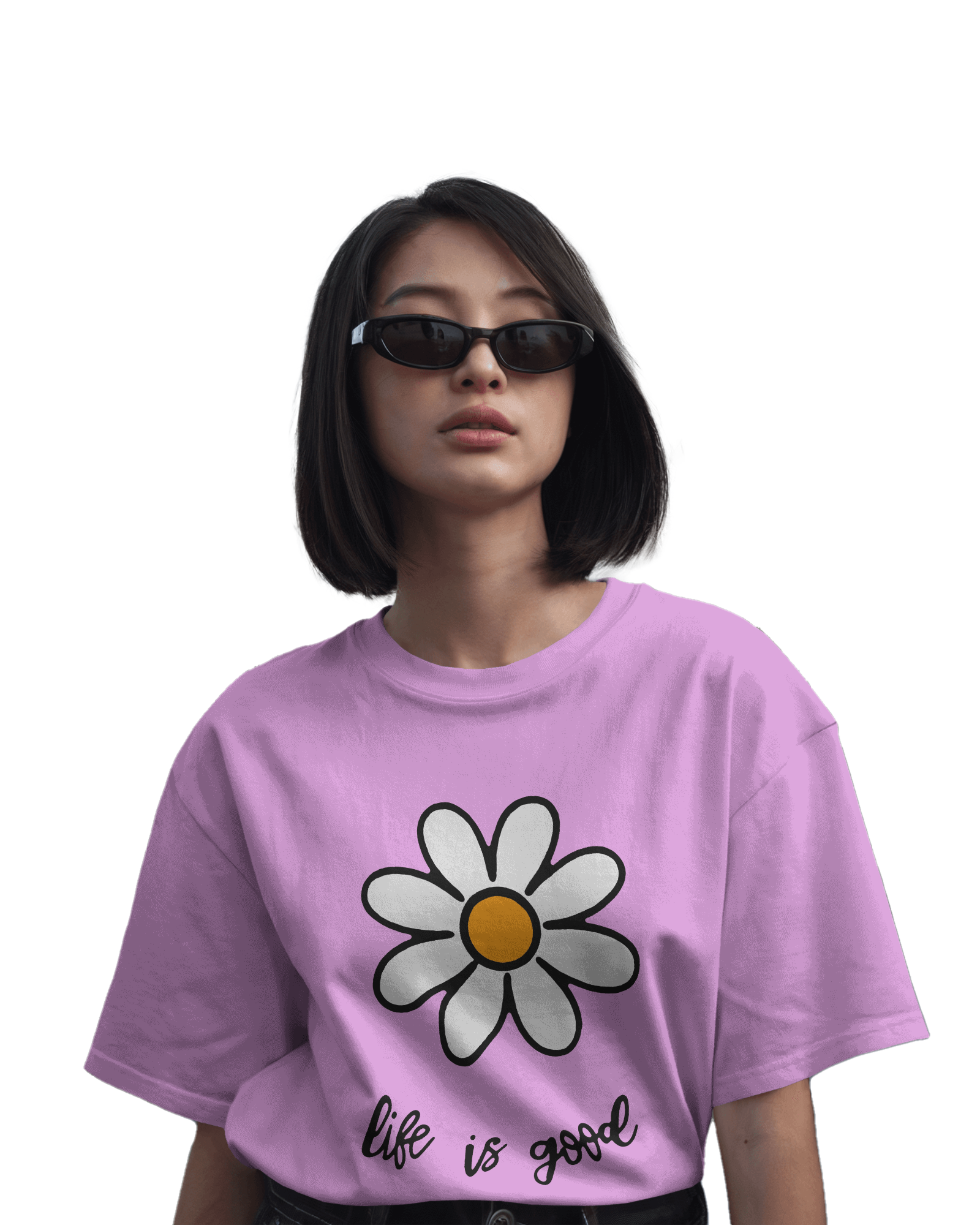 Women's Life is Good Printed Cotton Graphic Tee