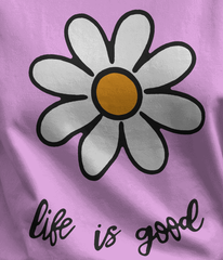 Women's Life is Good Printed Cotton Graphic Tee